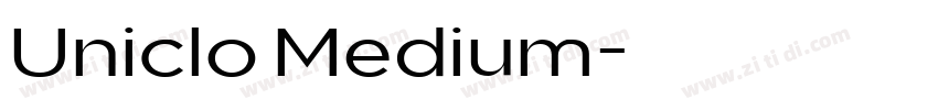 Uniclo Medium字体转换